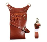 Bandolera Peluqueria Bolsa for tijeras, kit de herramientas for peluqueros, bolso bandolera for, bolsa for guardar maquillaje for mascotas, for(Wine red)