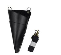 Bandolera Peluqueria Bolso de moda con 5 bolsillos y forma triángulo for tijeras peluquería, bolso cintura for(Noir)