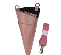 Bandolera Peluqueria Bolso de moda con 5 bolsillos y forma triángulo for tijeras peluquería, bolso cintura for(Pink)