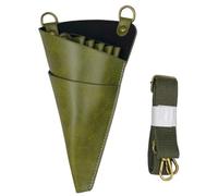 Bandolera Peluqueria Bolso de moda con 5 bolsillos y forma triángulo for tijeras peluquería, bolso cintura for(Green)