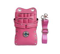 Bandolera Peluqueria Estuche for tijeras de peluquería, funda for salón, bolsa for herramientas estilista, estuche for cinturón hombro y cintura PU(Pink)
