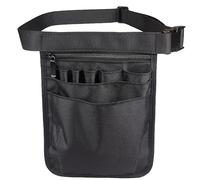 Bandolera Peluqueria Riñonera de nailon impermeable negra for herramientas reparación manual, kit for guardar, tijeras, riñonera mano(Noir)