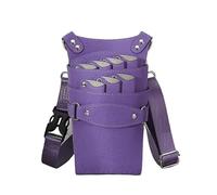 Bandolera Peluqueria Riñonera de piel sintética con forma tijeras for el pelo, bolso cruzado for peluquero, kit peluquería, for cuidado mascotas(PURPLE)