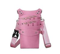Bandolera Peluqueria Riñonera de piel sintética con forma tijeras for el pelo, bolso cruzado for peluquero, kit peluquería, for cuidado mascotas(Pink)
