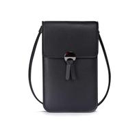 Bandoleras Camuflaje Moda Bandolera Mujer Bolso Transparente Bolso Bandolera para Teléfono Móvil con Función Táctil Ligero Bolso de Hombro para el Bolso Bandolera Diario, Negro , 20*12cm