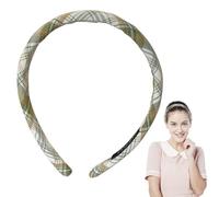 Bandones de a cuadros, diademas a cuadros para mujer - Diadema elástica para el cabello bandas para la cabeza - Lavado facial Mujeres Accesorios para el cuidado de la piel sin deslizamiento