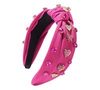 Bandones de San Valentín para mujer, diadema de lazo ancho ancho diadema elegante para niñas, accesorios para el cabello de San Valentín para fiestas de vacaciones