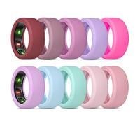 BandRain Paquete de 10 fundas para anillo Oura Gen 4 y 3/ULTRAHUMAN Ring AIR, funda protectora de silicona elástica antiarañazos, accesorios para mujeres y hombres que entrenan en el gimnasio (10