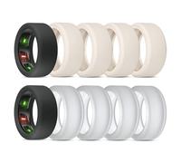 BandRain Paquete de 10 fundas para Oura Ring Gen 4 y 3/ULTRAHUMAN Ring AIR, funda protectora de silicona elástica antiarañazos, accesorios para mujeres y hombres que entrenan en el gimnasio (10