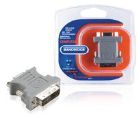 Bandridge adaptador dvi a vga de color gris, chapado de níquel, exter