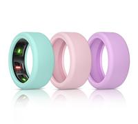 BandSmith Funda de Silicona Compatible con Oura Ring Protector, Funda elástica para Oura Ring Gen 4/3 Working out - Patente protegida (Rosa, Morado y Verde Azulado, S para 678910)