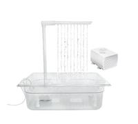 Bañera automática para pájaros, ducha automática para pájaros, baño circulante, fuente de ducha Shotet con bomba, bañera de agua de circulación interior para gris africano, Cockatiel