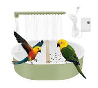=Bañera Aves Con Bomba USB | Ducha Interior Jaula Silenciosa Anti-salpicaduras | Bañera Automática Para Loro Pinzón Agapornis Conuro Canario Cacatúa Ninfa Periquito Cacatúa | Jardín Balcón Patio Azote
