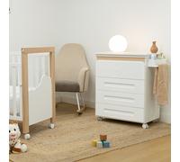 Bañera cambiador Dolce Magic B-2012 de Micuna Blanco/Madera lunares beige