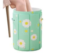 Bañera de baño de pies, cubo de masaje con asa, bañera plegable para remojar los pies, para camping, spa, centro, hotel, dormitorio, baño antes de acostarse, mujeres, hombres, ancianos, atletas