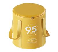 Bañera de baño de viaje portátil, tamaño cómodo, beige, amarillo, cubo de spa de remojo, plegable pies de remojo, multifuncional, para mujeres y hombres