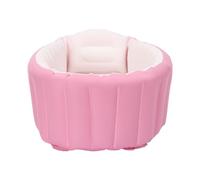 Bañera de bebé | Bañera hinchable para bebés | Bañera de viaje de PVC para recién nacidos y niños pequeños (0-3 años), incluye bomba y kit de reparación, plegable para hotel, camping (rosa)
