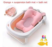 Bañera De Bebé Bañera Plegable Para Bebé Recién Nacido Niño Recién Nacido Puede Sentarse Acostado En Casa Barril Grande Suministros Para Niños (Naranja3)