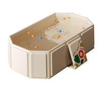 Bañera de bebé plegable, bañera de bebé plegable de 29.5x17.7x9.8 pulgadas con superar y soporte, portátil de PVC para niños de 0 a 8 años.