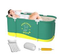 Bañera De Ducha - Bañera De Hielo | Plegable Para Adultos PVC Tub Bucket Spa Baño De Ducha De Ducha De Baño | 45.3x23.6x19.7 Pulgadas Plegable Caliente De Hielo Fa