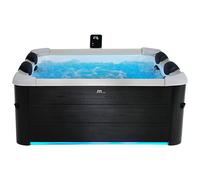 Bañera de hidromasaje 6 plazas gris antracita con LED y accesorios -128 jets - Ancho 160 x Prof. 160 x Alt. 65 cm - NAPUKA de MSPA