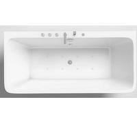 BAÑERA DE HIDROMASAJE BAÑERA DE HIDROMASAJE BLANCO AUTOPORTANTE MASAJE RECTÁN...