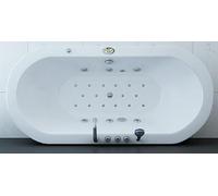 Bañera de hidromasaje con LED calefacción ozono blanco Villa Sofia