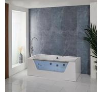 Bañera de Hidromasaje - Doble Respaldo - 1700mm x 800mm - Cromada - Breeze