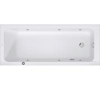 Bañera de hidromasaje Duravit D-Code, 1700x700mm, 1 respaldo inclinado, Jet Project, rectangular, extremo del pie de desagüe, blanco alto brillo, 760670000JP1000