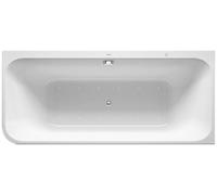 Bañera de hidromasaje Duravit Happy D.2, esquina derecha, 2 inclinaciones posteriores, revestimiento acrílico moldeado, juego de desagüe y rebosadero, sistema de aire, 1800x800mm, 760317000AS0000