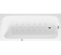 Bañera de hidromasaje Duravit Quatego, versión empotrada, 1 respaldo inclinado, marco, juego de desagüe y rebosadero, sistema de aire, 1800x800mm, 760613000AS0000