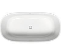 Bañera de hidromasaje Duravit Zencha, de instalación independiente, juego de desagüe y rebosadero blanco, Air-System, 1800x900mm, blanco mate, 760463000AS0000