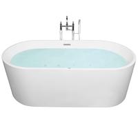 Bañera de hidromasaje independiente de acrílico sanitario blanco individual 170 x 80 cm ovalada diseño moderno Havana