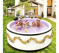 Bañera de hidromasaje inflable para 2-6 personas, spa portátil al aire libre con calor rápido, masaje de burbujas de 180 grados e iluminación LED, fácil instalación para relajación en el jardín y el