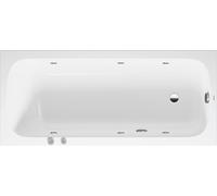 Bañera de hidromasaje Quatego de Duravit, versión empotrada, 1 respaldo inclinado, marco, juego de desagüe y rebosadero, sistema de chorro, 1700x750mm, 760612000JS1000