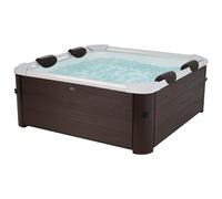 Bañera de hidromasaje semirrígido 6 plazas marrón con accesorios - 120 jets - Ancho 160 x Prof. 160 x Alt. 65 cm - MAKEMO de Mspa