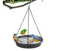 Bañera de pájaros colgante - cuenco de metal de cobre, para pájaros al aire libre | Gancho plato de comederos de vida silvestre colgante Bowlbath Bath Sturdy Design Vintage Garden , atrae