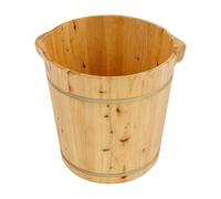 Bañera de pies de madera, cubo de pie de madera, práctica bandeja para pies de pedicura, cuenco de madera de ciprés, base de baño de madera, 36,5 x 40 cm