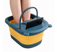 Bañera de pies, remojo de plegable, con masaje y asas | Pie portátil versátil, cubo de baño, dormitorio, hotel, centro de spa, hombres, mujeres, padres, familia, baño de viaje