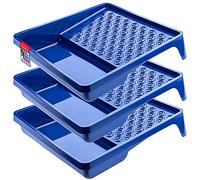 Bañera de pintura Kadax, carcasa de pintura de plástico, bandeja de pintura con mango manejable, gran carcasa de pintura, accesorios de pintura ligeros, necesidades de pintura (3), Azul