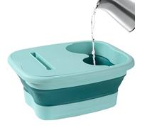 Bañera de remojo de pies, 15.75 x 12.6 x 6.69 pulgadas, lavabo masajeador de pies plegable, bañeras de pies y bañera de spa, bañeras de enjuague de pies portátiles para mujeres, niños