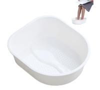 Bañera de remojo de pies, 33x38.5x11, 5 cm lavabo de baño de pie de plástico con masaje, cubo de lavado doméstico para lavar pies remojo adultos