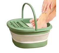 Bañera de remojo de pies, juego de lavabo antideslizante, para uso doméstico de spa, diseño de cubo portátil plegable para el cuidado de los pies, de relajación profunda, solución de cuidado