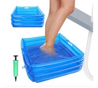 Bañera de Remojo Pies | Con Bomba, Hinchable, Plegable Y Portátil | bañera para remojo de pies | Para Uso en Exteriores, Spa, Piscina, Entrada y Escalera, Playa, el Jardín, Camping y Viajes