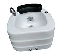 Bañera de spa para pedicura, baño de pies con lámpara de colores, masajeador portátil para bañera, tazón para silla de pedicura acrílica para salón de uñas