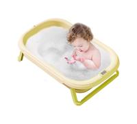 Bañera de viaje portátil, bañera de bebé plegable - Cartoon Silicone Bath Net,Herramienta de ducha de suministros para bebés, aislamiento de calor de doble capa sensible a la temperatura para