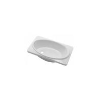 Bañera Encastrable de Acrílico 100x50 cm Blanca Unisan Babybath - Con válvula click-clack