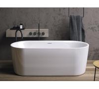 Bañera exenta RIHO Modesty, 170x76x59cm, 187 litros, B090001105, Color: seda blanco mate