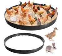 Bañera extra grande de polvo de pollo, 75 pulgadas de profundidad x 5.9 pulgadas de alto, diseño sin fondo, polietileno ecológico, baño de polvo para pollos, contenedor limpiador de accesorios, jaula