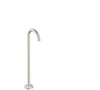 Bañera hansgrohe AXOR Uno, de pie, curva, saliente 226mm, 38412800, Color: Óptica de acero inoxidable